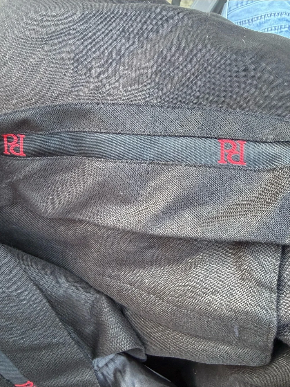 Royal Prestige Men's Black Linen Straight Leg Casual Travel Summer Pants Size 44
